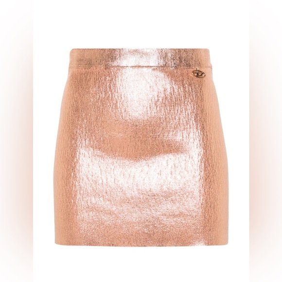 Diesel BR-M-Onerva foiled mini skirt - Picture 2 of 7